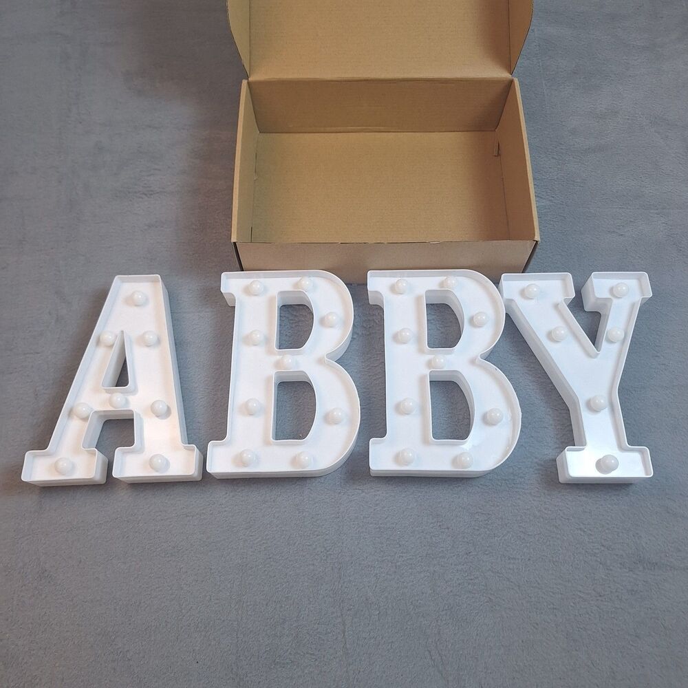 Light Up Letter LED Alphabet PlasticParty Sign Wedding Festival Stand Decoration